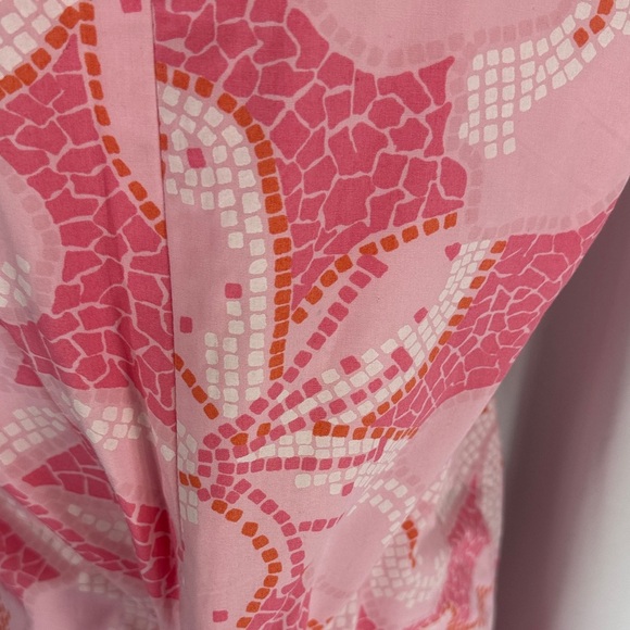 Lilly Pulitzer Pink and Orange Patterned Dress Size 10 - Picture 9 of 10